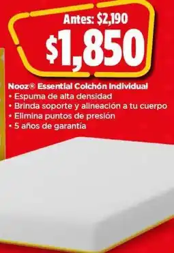 Bodega Aurrerá Nooz Essential Colchón Individual oferta