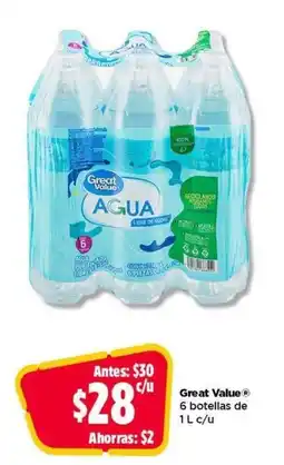 Bodega Aurrerá Great Value Agua oferta