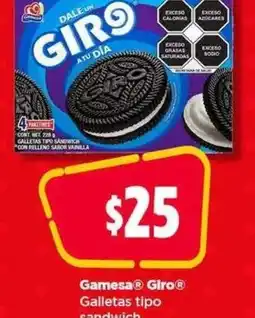 Bodega Aurrerá Gamesa Giro Galletas tipo sandwich oferta