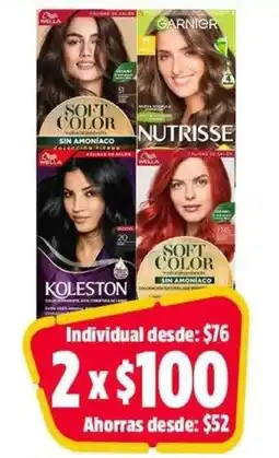 Bodega Aurrerá Garnier Nutrisse , Koleston o Wella Tinte Permanente oferta
