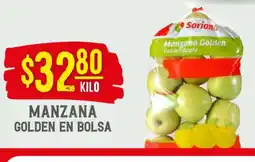 Soriana Híper Manzana Golden en Bolsa oferta
