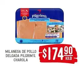 Soriana Híper MILANESA DE POLLO DELGADA PILGRIM'S, CHAROLA oferta