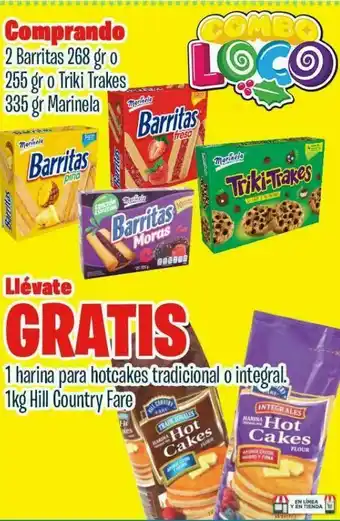 HEB Barritas 268 gr o triki trakes 335 gr marinela oferta