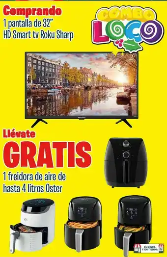 Pantalla de 32" hd smart tv roku sharp