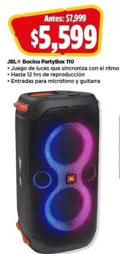 Bodega Aurrerá Jbl bocina partybox 110 oferta