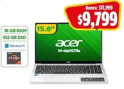 Bodega Aurrerá Acer laptop 15.6" oferta
