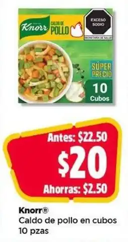 Bodega Aurrerá Knorr Caldo de pollo en cubos oferta