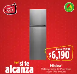 Bodega Aurrerá Midea Refrigerador 10 Pies Blue Steel Top Mount oferta