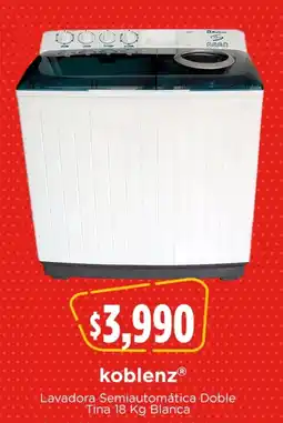 Bodega Aurrerá Koblenz Lavadora Semiautomática Doble Tina Blanca oferta