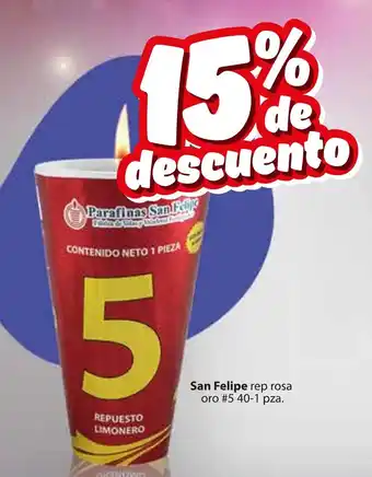 Zorro San Felipe rep rosa oro #5 oferta