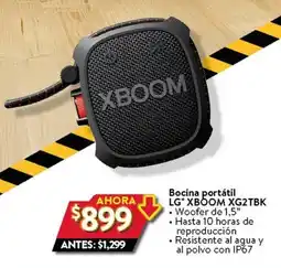 Walmart Bocina portátil LG XBOOM XG2TBK oferta