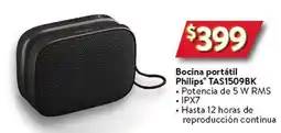 Bocina portátil Philips TAS1509BK