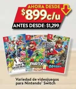 Walmart Variedad de videojuegos para Nintendo Switch oferta