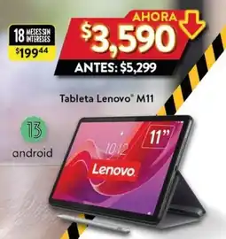 Walmart Tableta Lenovo M11 oferta