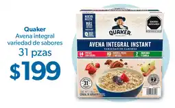 Sam's Club Quaker Avena integral variedad de sabores oferta