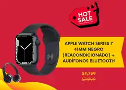 Elektra Apple watch series 7 41mm negro reacondicionado + audífonos bluetooth oferta