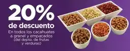 En todos los cacahuates a granel y empacados del depto. de frutas y verduras