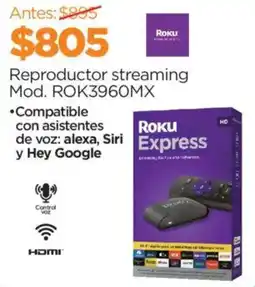 Chedraui Roku Express Reproductor streaming oferta