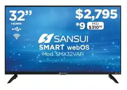 Chedraui Sansui smart webOS Mod. SMX32VAH oferta