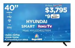 Chedraui Hyundai smart Roku TV Mod. HYLED4027RIM oferta