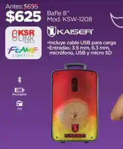 Chedraui Kaiser Bafle 8" oferta