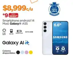 Chedraui Smartphone android 14 Mod. Galaxy A55 oferta