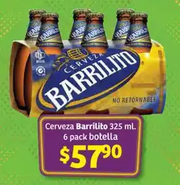 Soriana Súper Cerveza Barrilito 325 mL oferta