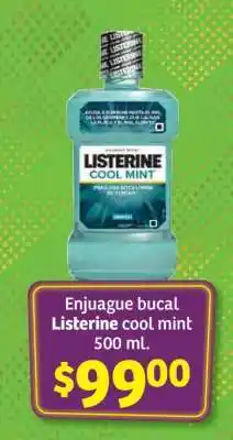 Soriana Súper Enjuague bucal Listerine cool mint oferta
