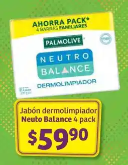 Soriana Súper Jabón dermolimpiador Neuto Balance 4 pack oferta