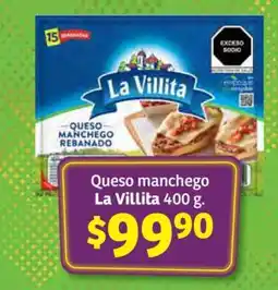 Soriana Súper Queso manchego La Villita 400 g oferta