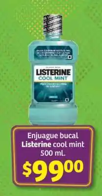 Soriana Híper Enjuague bucal Listerine cool mint oferta