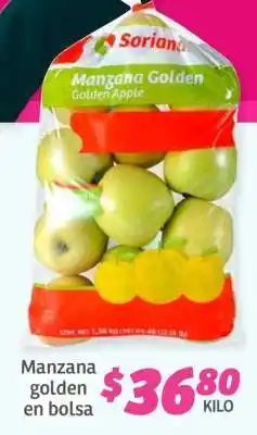 Soriana Súper Manzana Golden en Bolsa oferta
