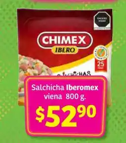 Soriana Híper Salchicha Iberomex viena oferta