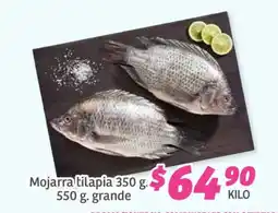Soriana Súper Mojarra tilapia oferta