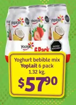 Soriana Híper Yoghurt bebible mix Yoplait 6 pack oferta