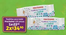 Soriana Híper Toallitas para bebé Precissimo 120 piezas oferta