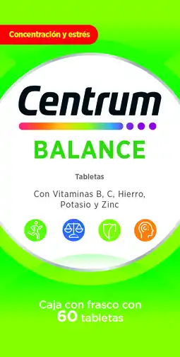 Farmacias Bazar CENTRUM BALANCE 60 TABLETAS oferta