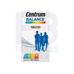 Farmacias Bazar CENTRUM BALANCE 100 TABLETAS oferta