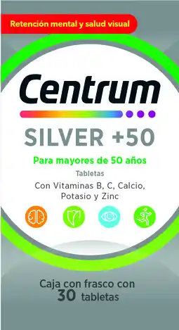 Farmacias Bazar CENTRUM SILVER +50 30 TABLETAS oferta
