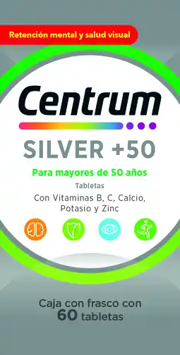 Farmacias Bazar CENTRUM SILVER 50+ 60 TABLETAS oferta