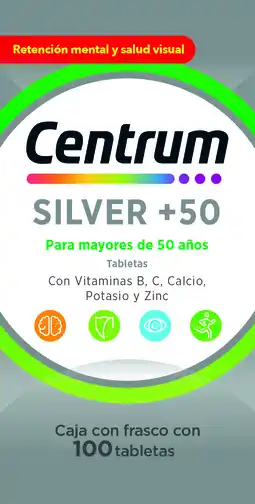 Farmacias Bazar CENTRUM SILVER 50+ 100 TABLETA oferta