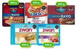 Bodega Aurrerá San Rafael , Lala o Zwan Jamon o Salsichas de Pavo oferta