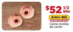 Bodega Aurrerá Carne molida de cerdo oferta