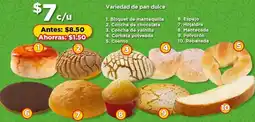 Bodega Aurrerá Variedad de pan dulce oferta