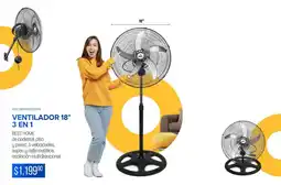 DelSol Best home ventilador 18" 3 en 1 oferta