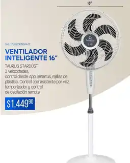 DelSol Taurus stardust ventilador inteligente 16" oferta