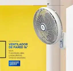 DelSol Navia ventilador de pared 16" oferta