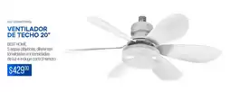 DelSol Best home ventilador de techo 20" oferta