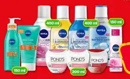Bodega Aurrerá Nivea o Pond's Variedad de productos para el Cuidado facial oferta