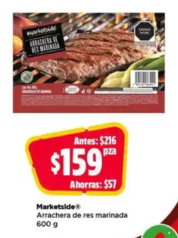 Bodega Aurrerá Marketside Arrachera de res marinada oferta